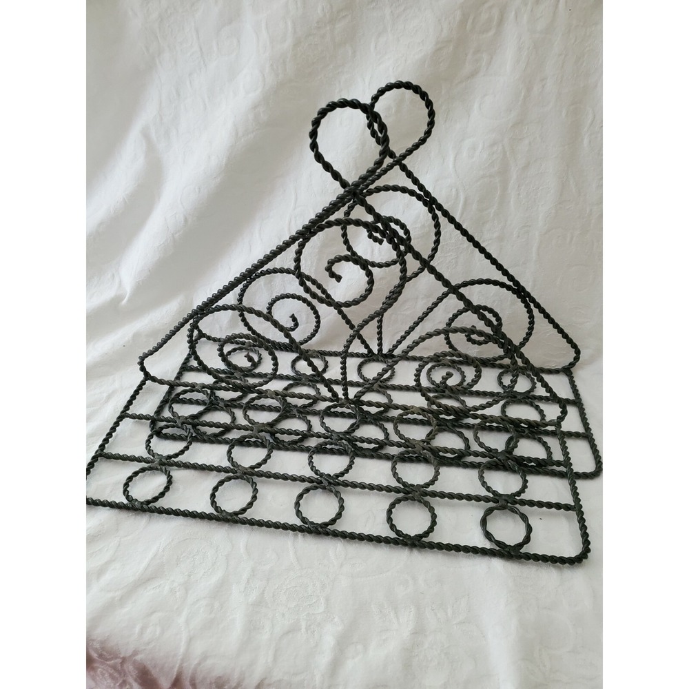 2 Wall Shelf or candle holder Wrought IRON Gray 18" x 12" Vintage Wall Griile